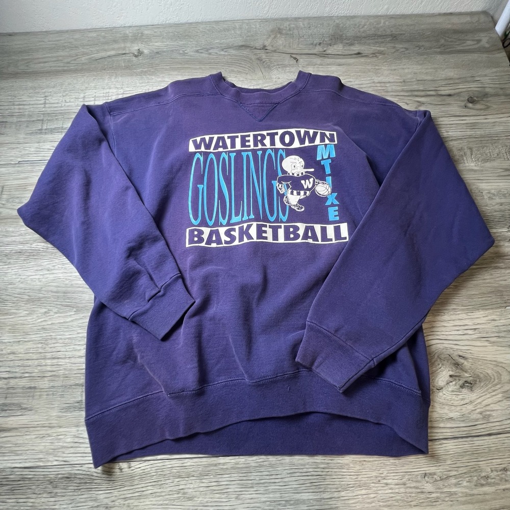 Discus Athletic Sweatshirt Mens XL Purple Watertown Goslings‎ Basketball Vintage